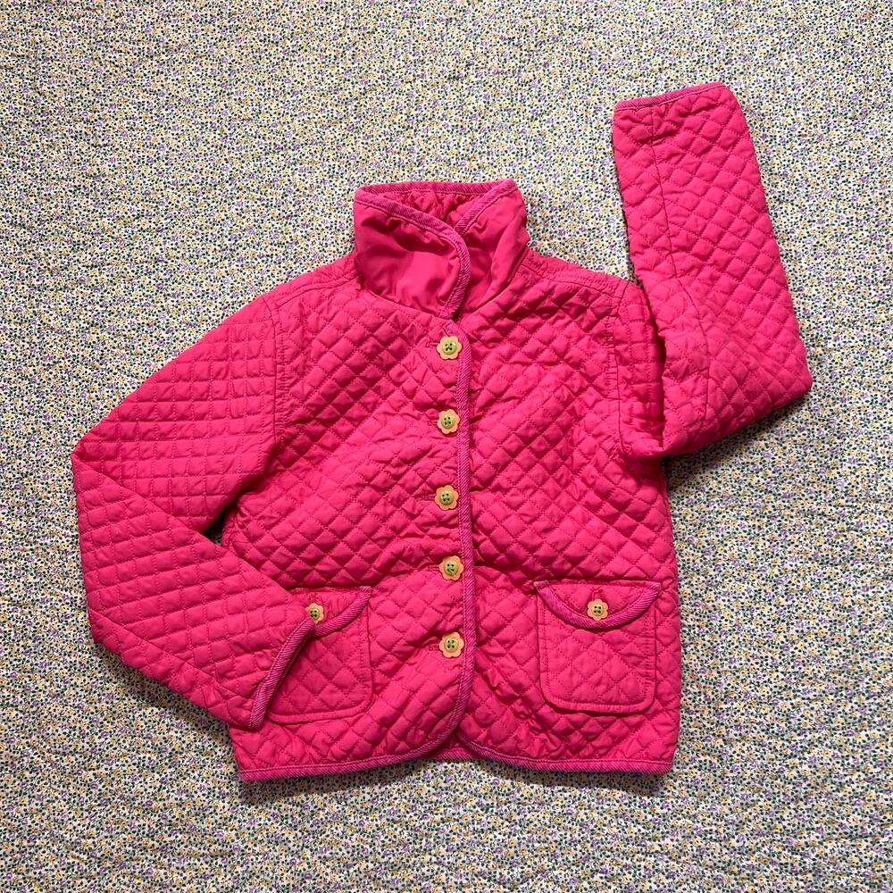 GYMBOREE QUILTED PINK GIRLS COAT SIZE 7/8